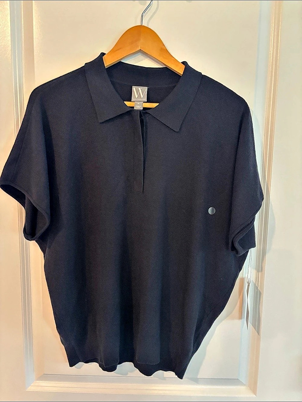 Worthington Black Collared sweater NWT